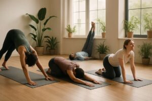 A yoga teacher says you should do these four poses to release tension and ease holiday stress