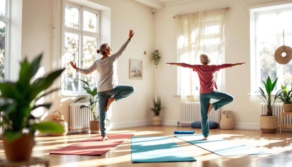 A yoga teacher says these three standing poses can dramatically improve stability in older adults