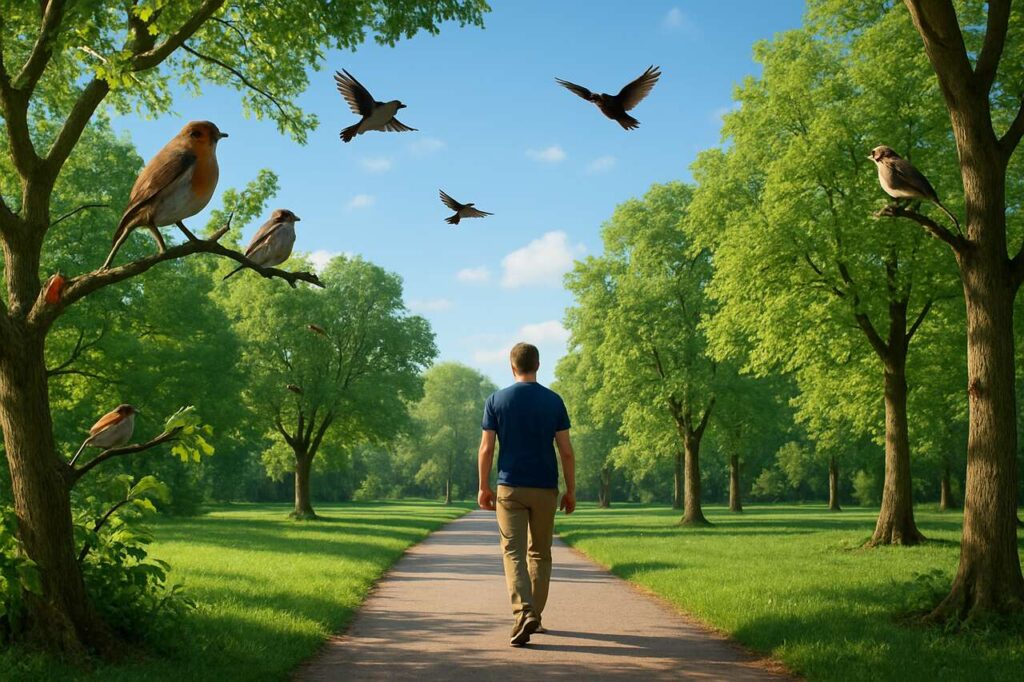 Paying attention to birdsong while walking boosts wellbeing, new research confirms